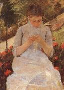 Mary Cassatt Being young girl who syr oil on canvas